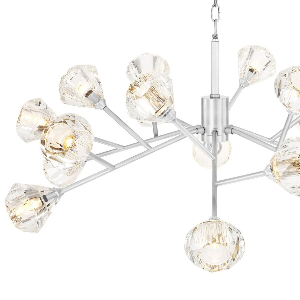Fango Chandelier in Nickel