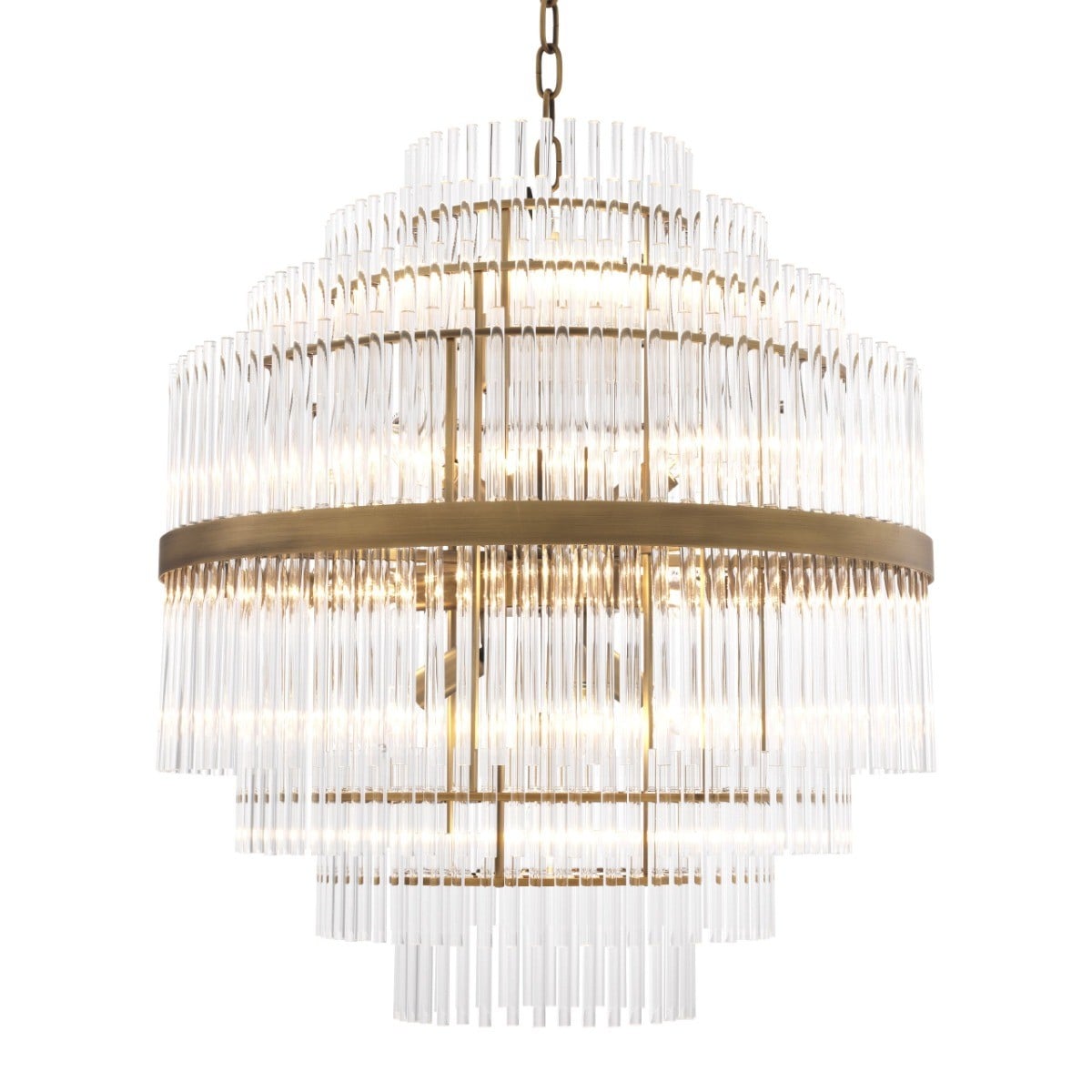 East Chandelier Double in Brass