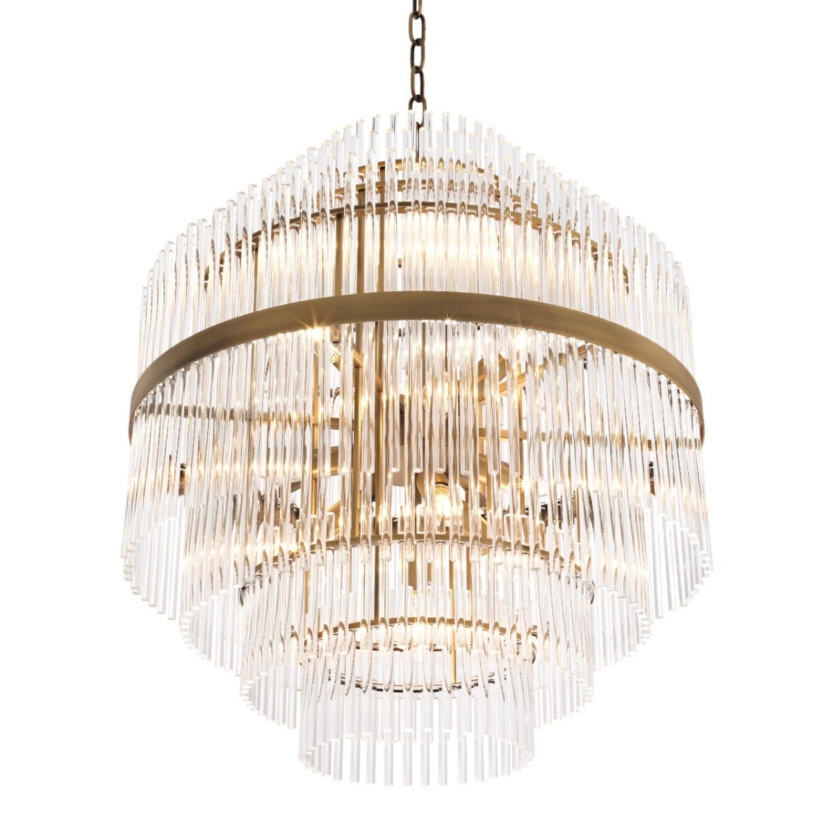 East Chandelier Double in Brass
