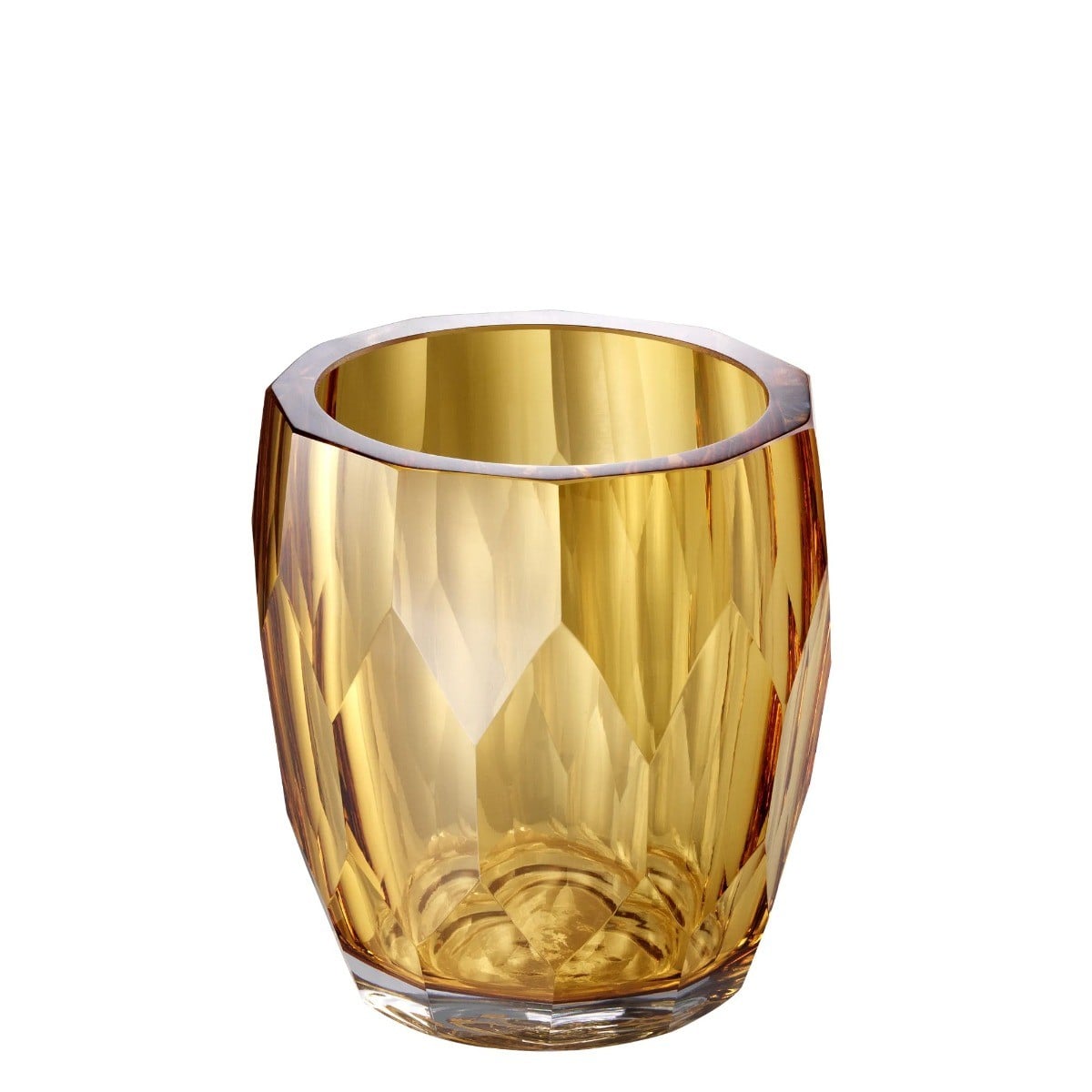 Cut Glass Vase Marquis yellow