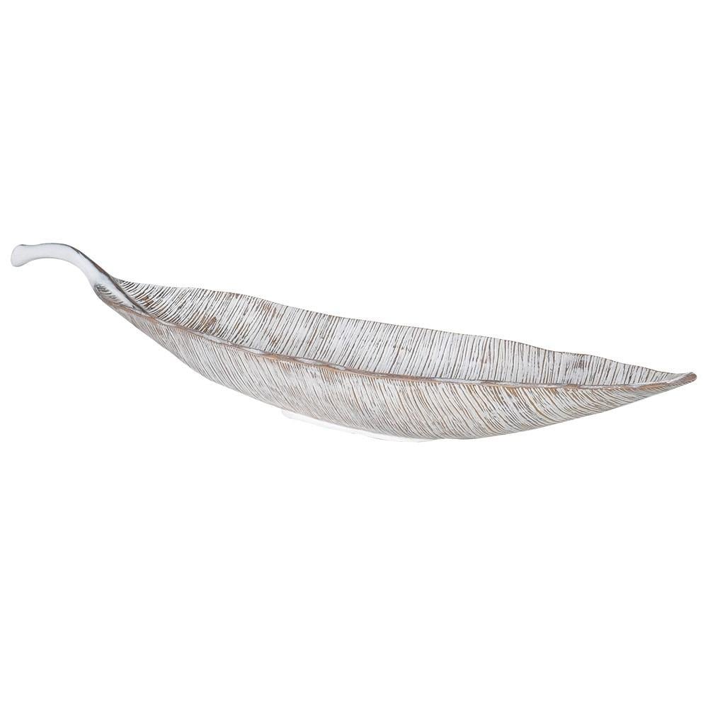Antique White Leaf Dish