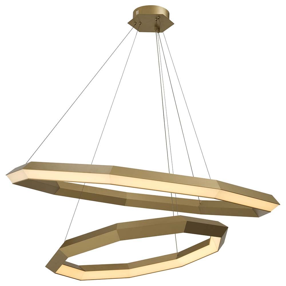 Helvetia Chandelier in Antique Brass