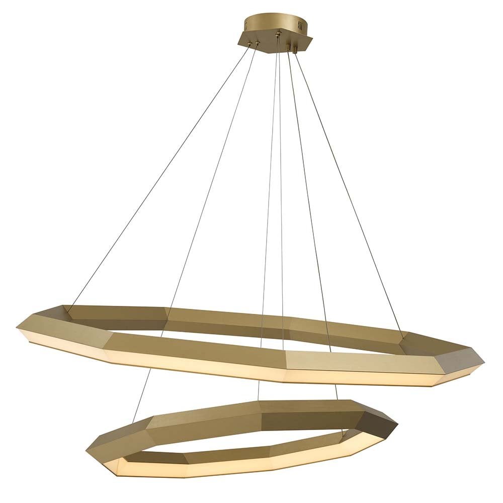 Helvetia Chandelier in Antique Brass