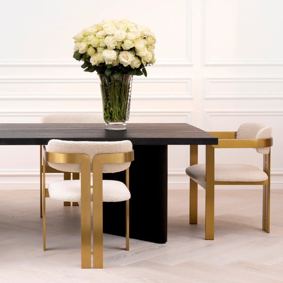 Donato Dining Chair in Bouclé Cream