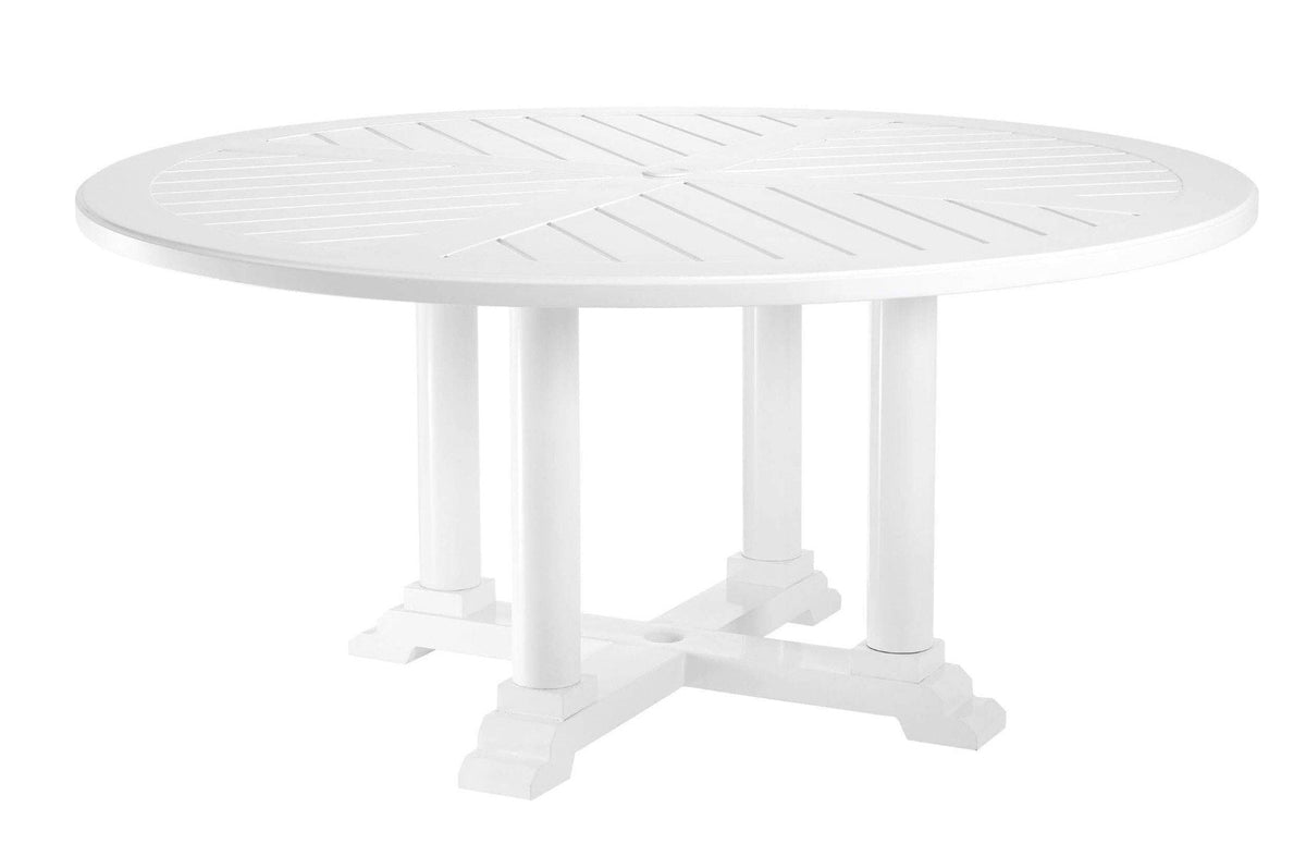 Bell Rive Round Indoor-Outdoor Dining Table in White - 160cm