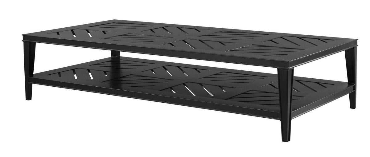 Bell Rive Rectangular Outdoor Coffee Table in Black