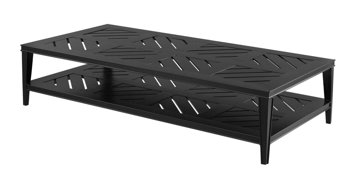Bell Rive Rectangular Outdoor Coffee Table in Black