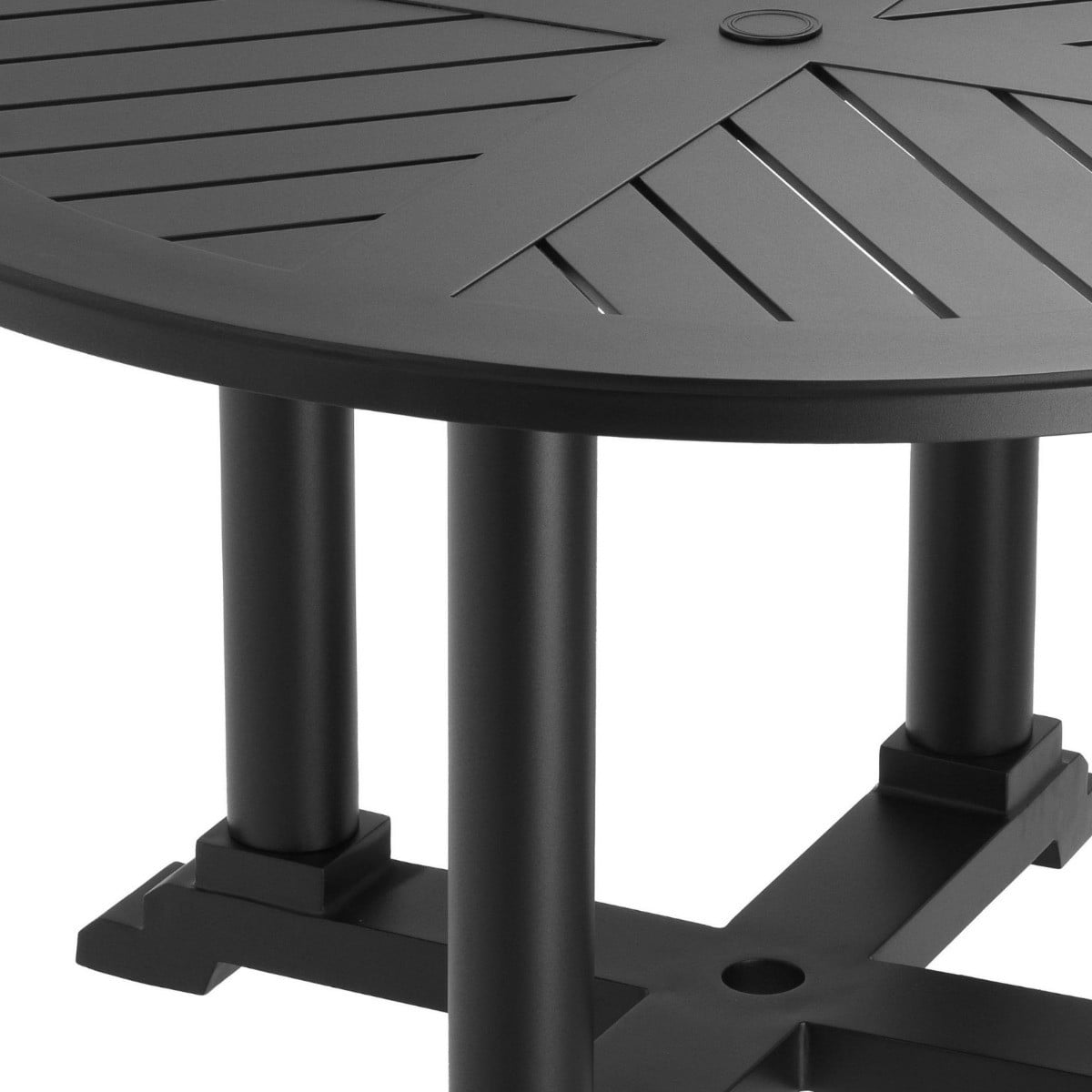 Bell Rive Small Round Outdoor Dining Table in Black