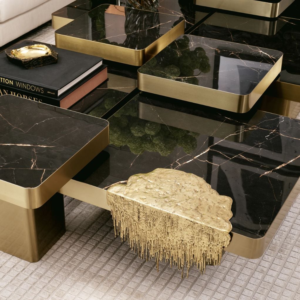 Table Object Grove Polished Brass