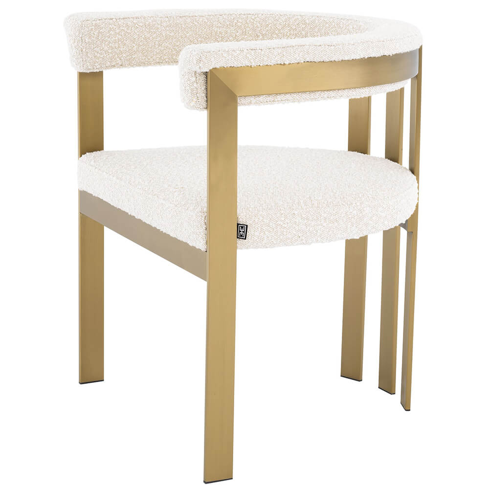 Clubhouse Dining Chair in Boucle Cream