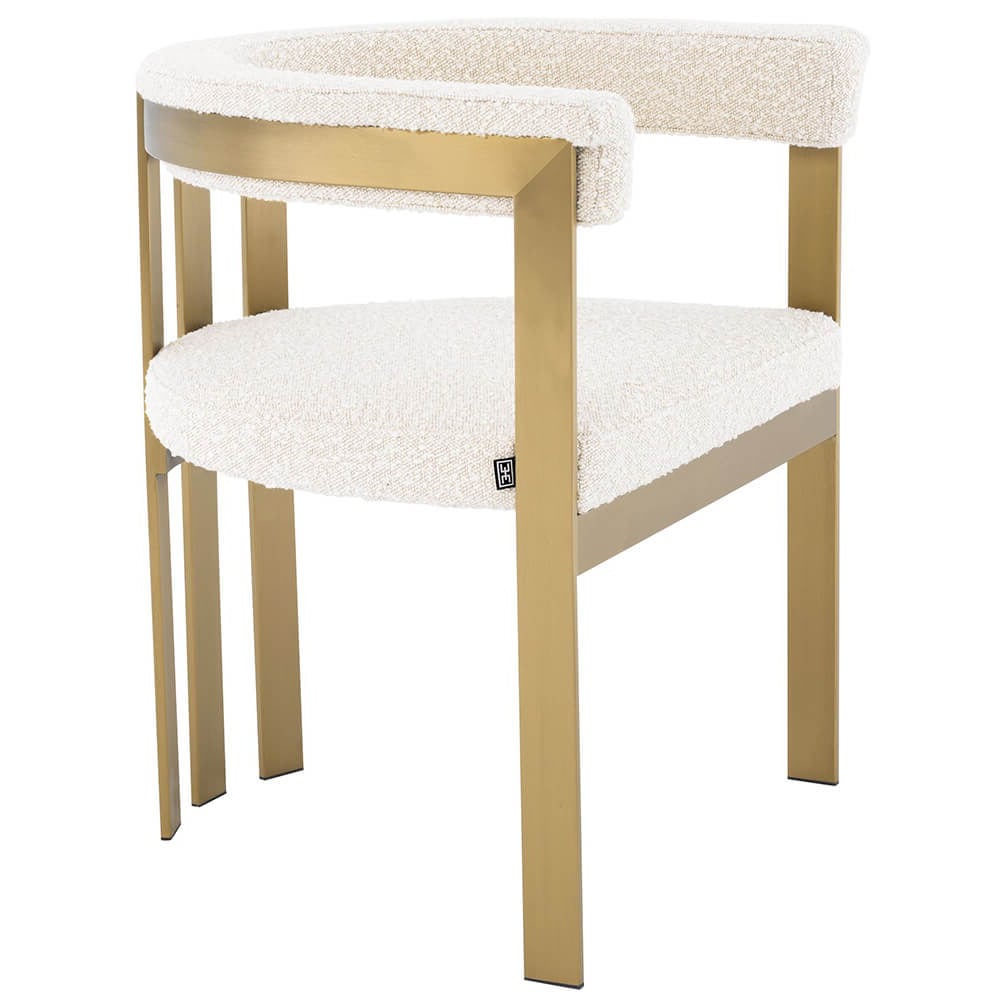 Clubhouse Dining Chair in Boucle Cream