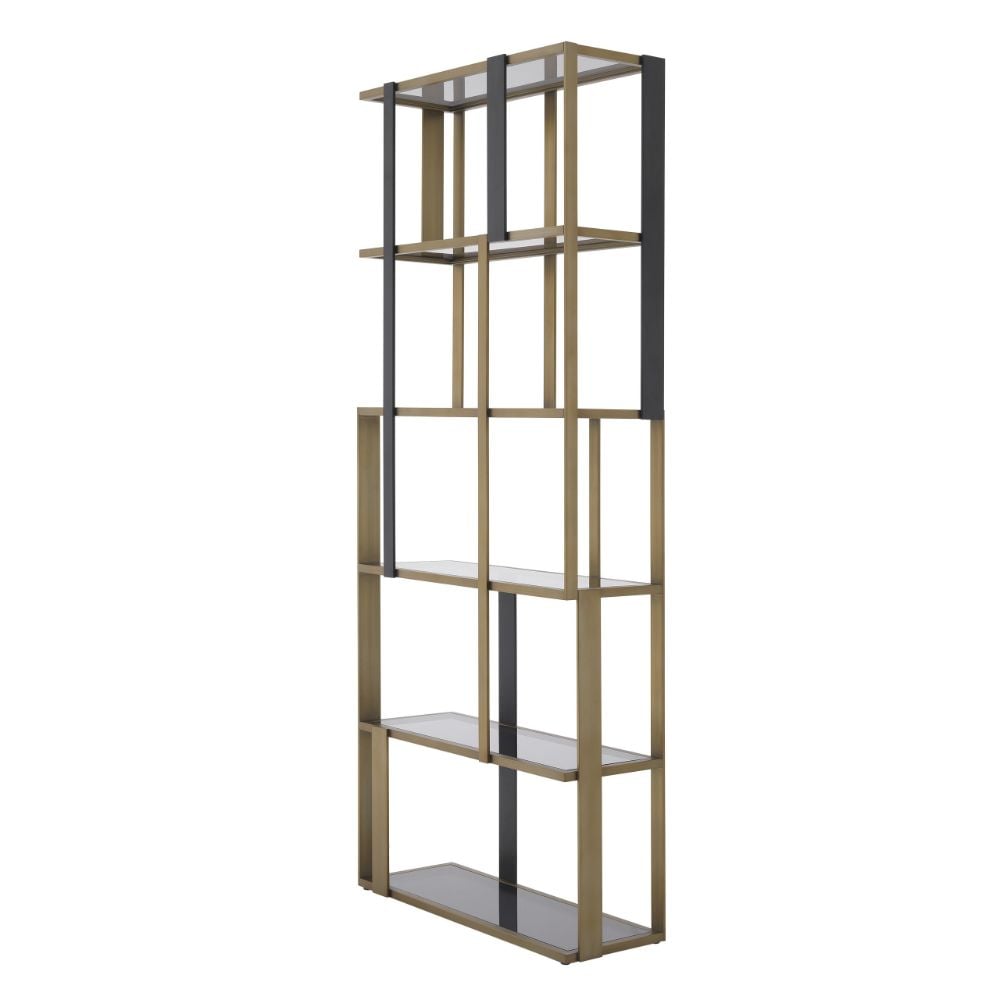 Clio Shelving Unit in Brushed Brass