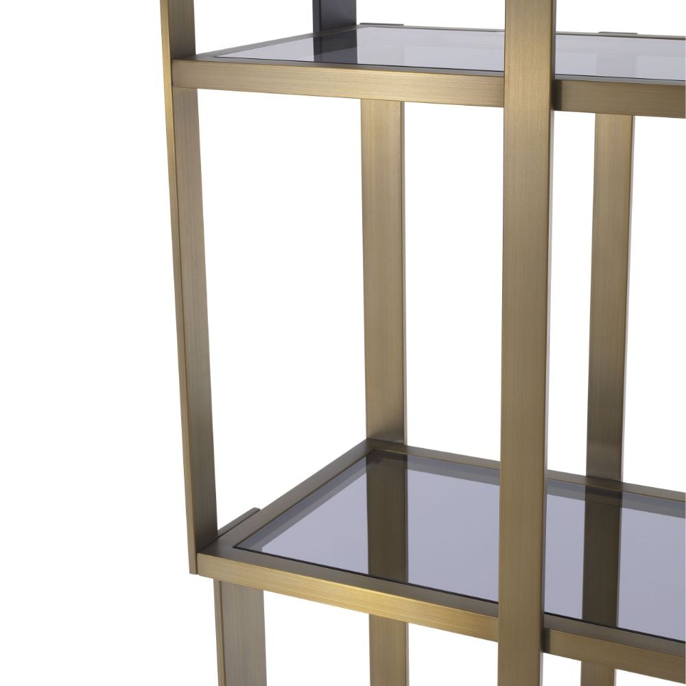 Clio Shelving Unit in Brushed Brass