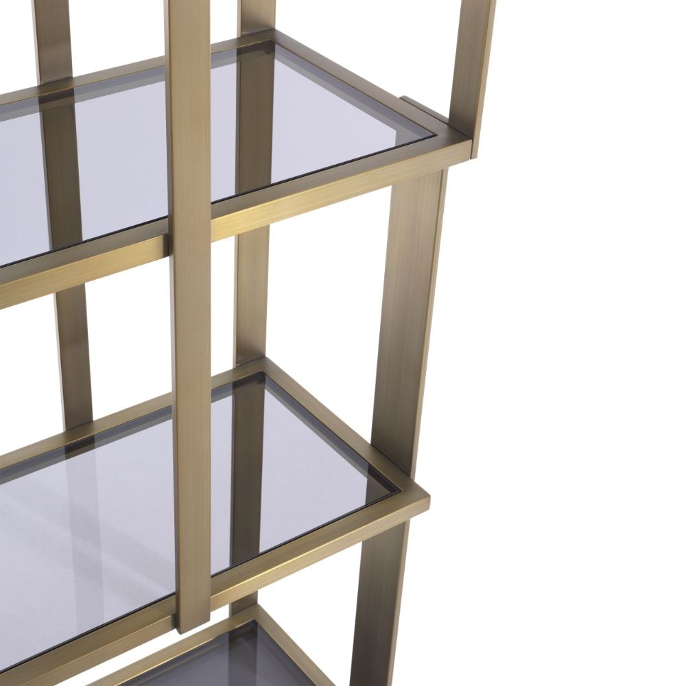 Clio Shelving Unit in Brushed Brass