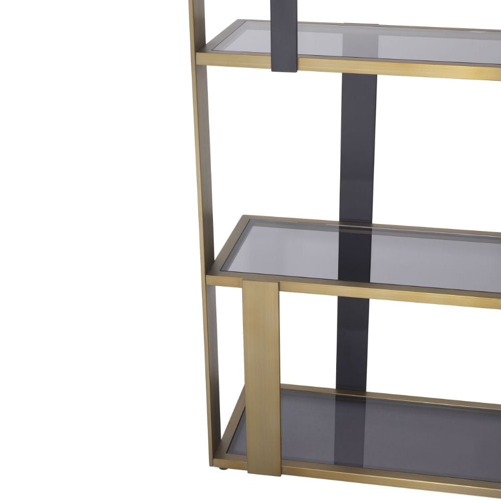 Clio Shelving Unit in Brushed Brass