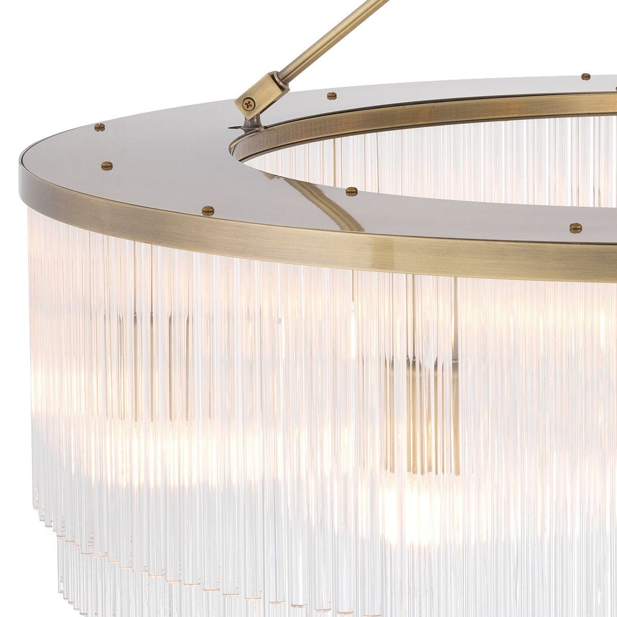 Large Hector Chandelier in Brushed Brass
