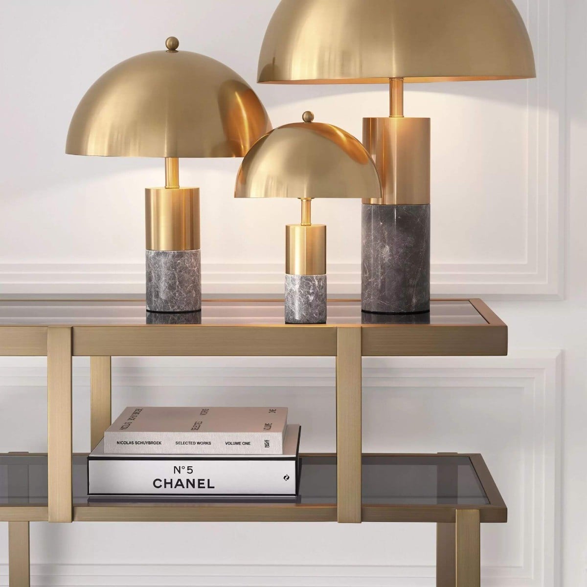 Nesto Console Table in Brass
