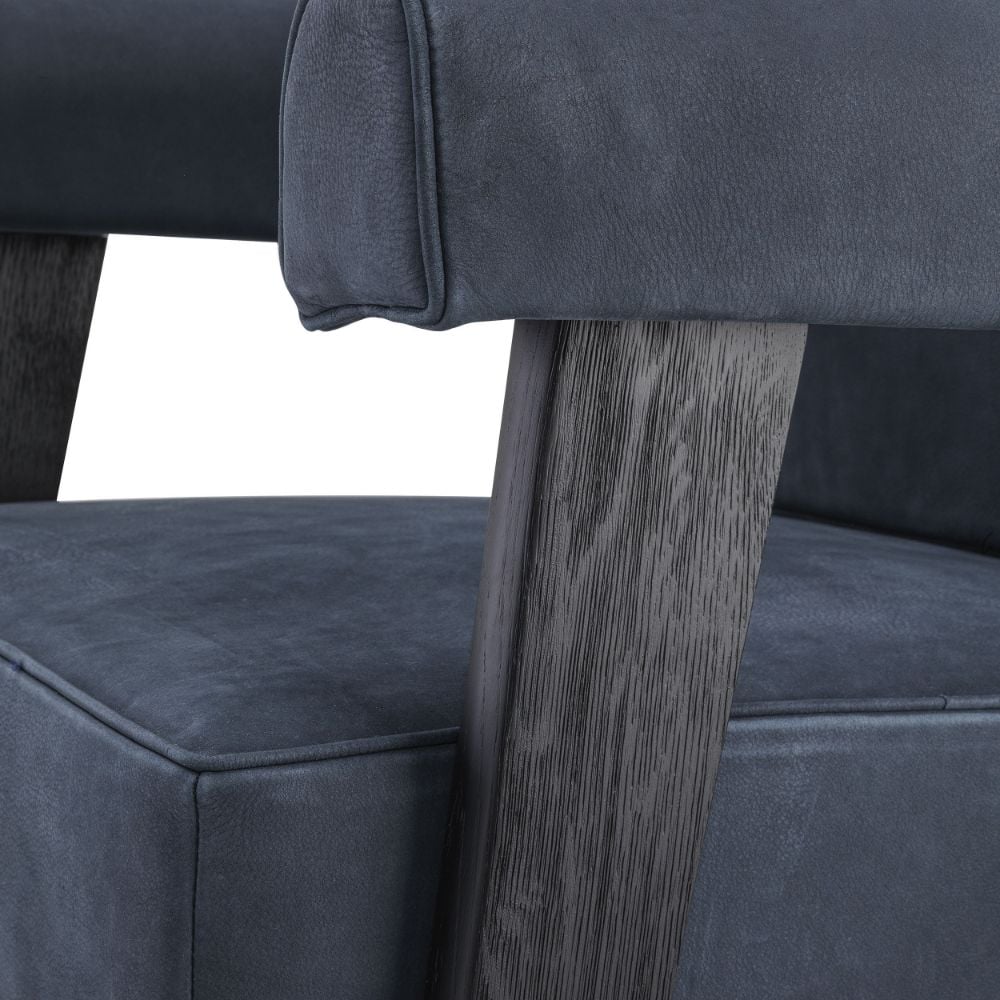 Milo High Back Chair in Blue