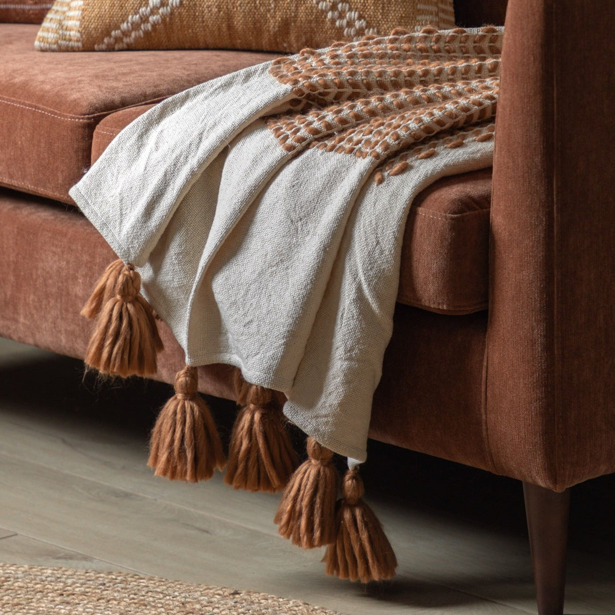 Dolby Woven Throw in Rust