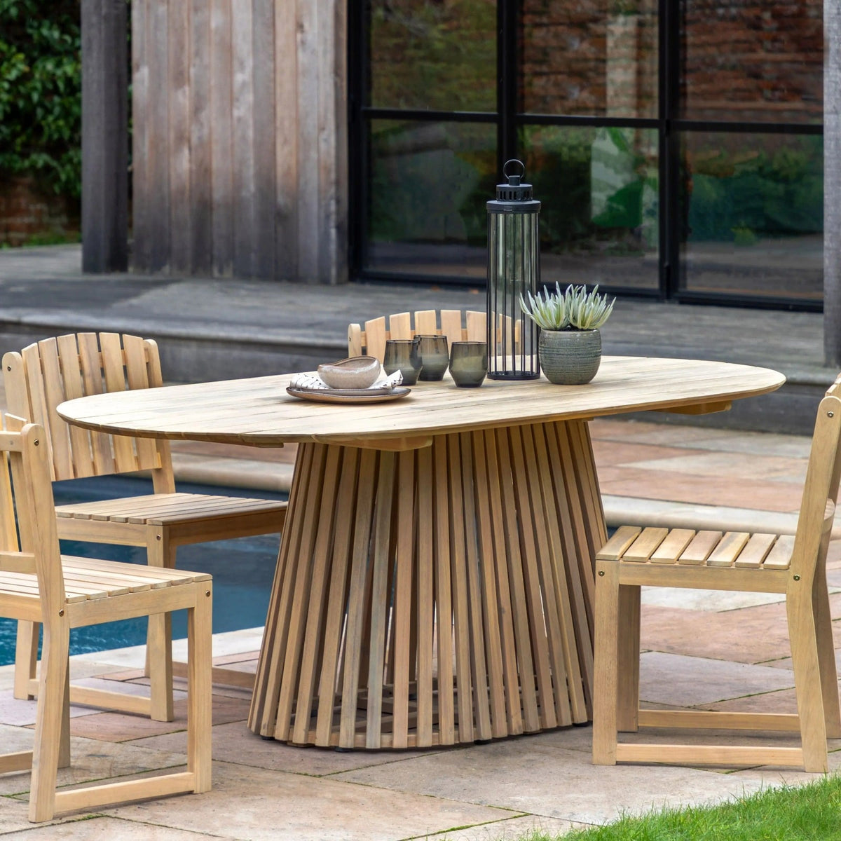 Scalzi Outdoor Oval Dining Table - 190cm