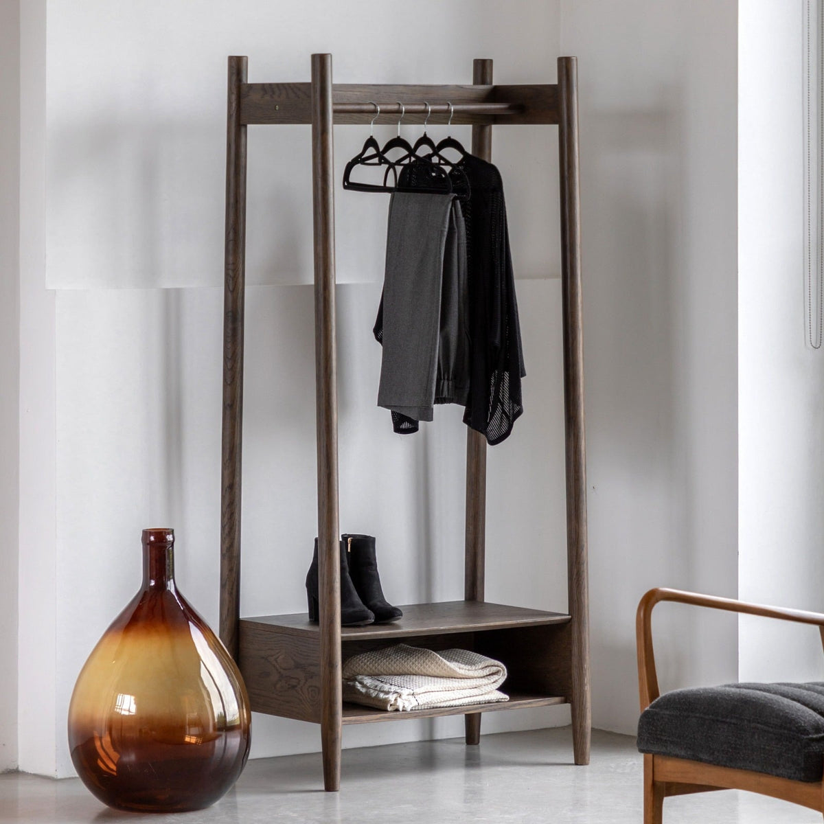 Heath Open Wardrobe in Smoked