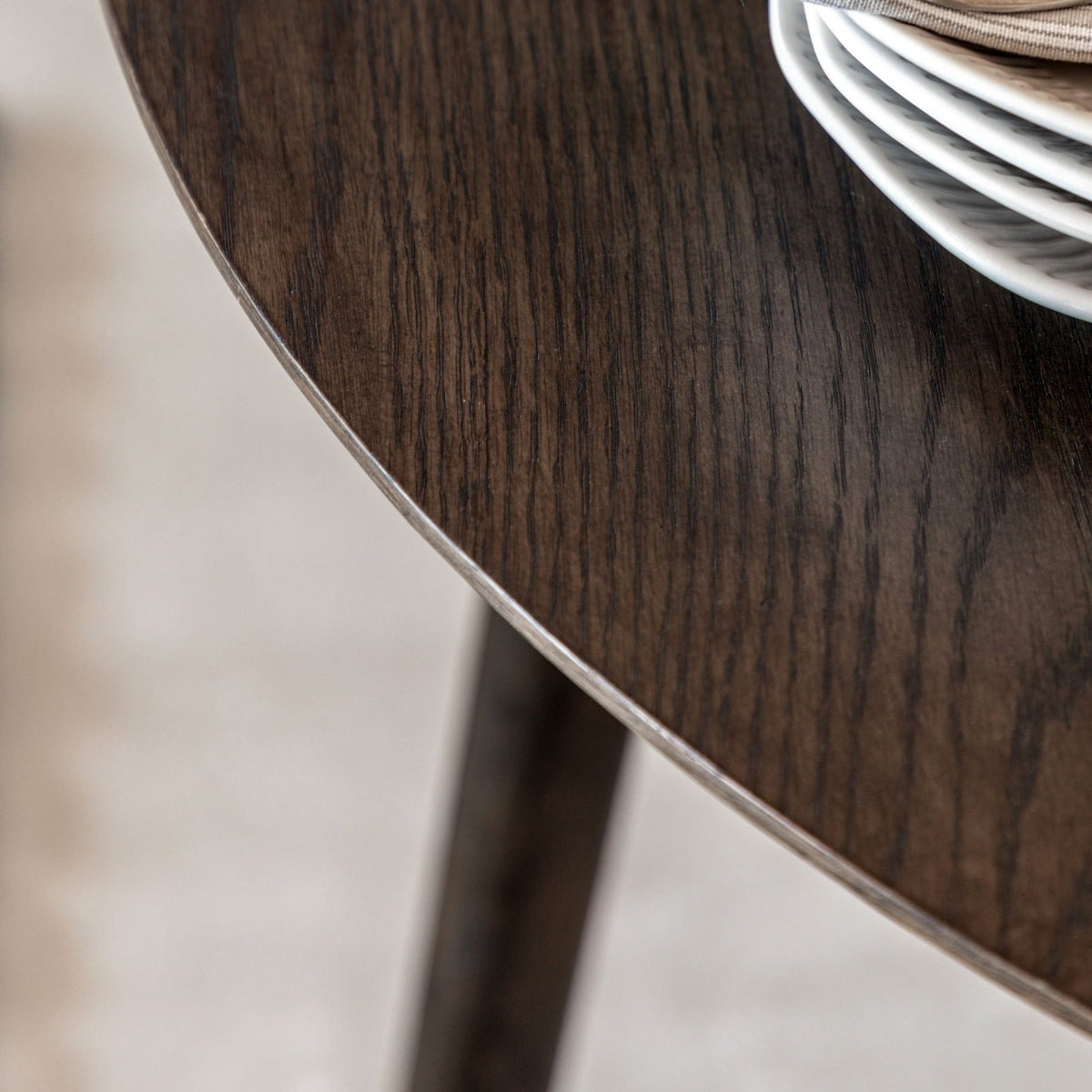 Heath Folding Dining Table in Smoked - 100cm