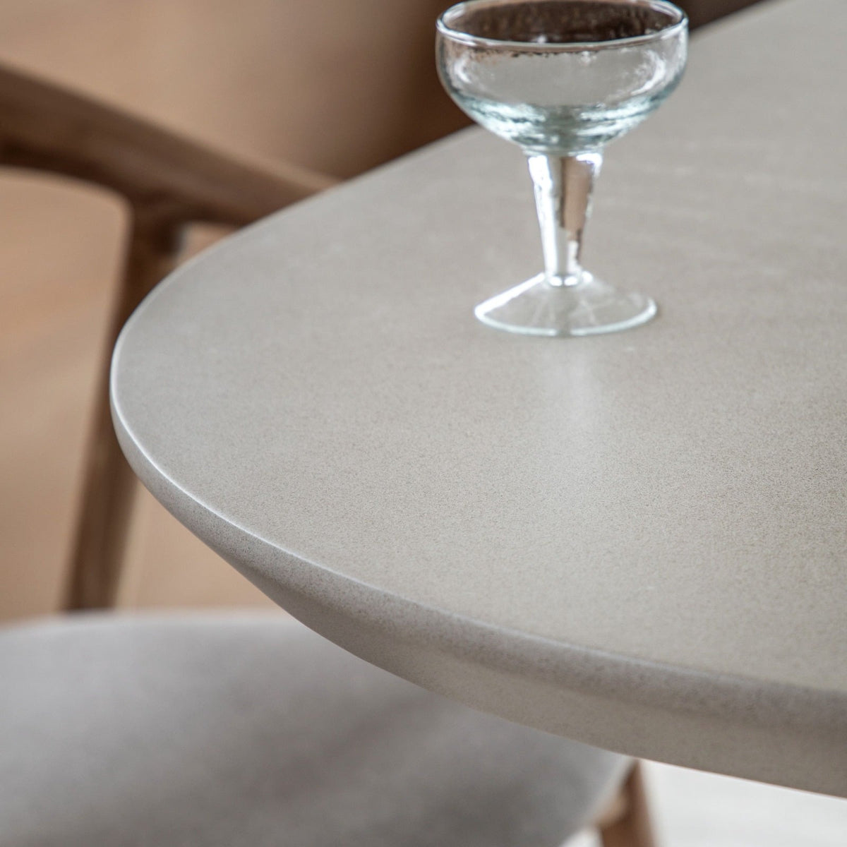 Pietra Oval Dining Table in Linen - 200cm