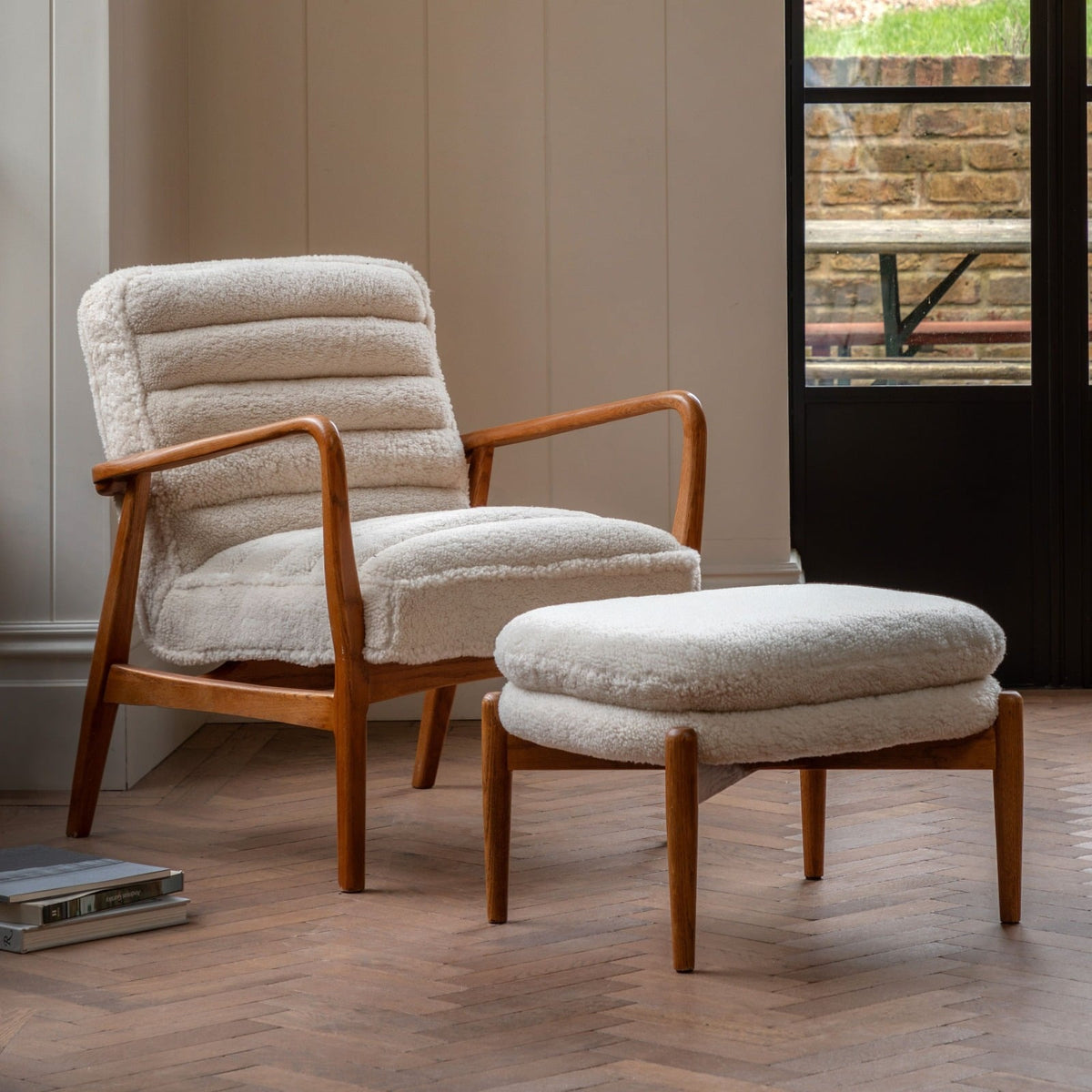 York Footstool in Sheepskin