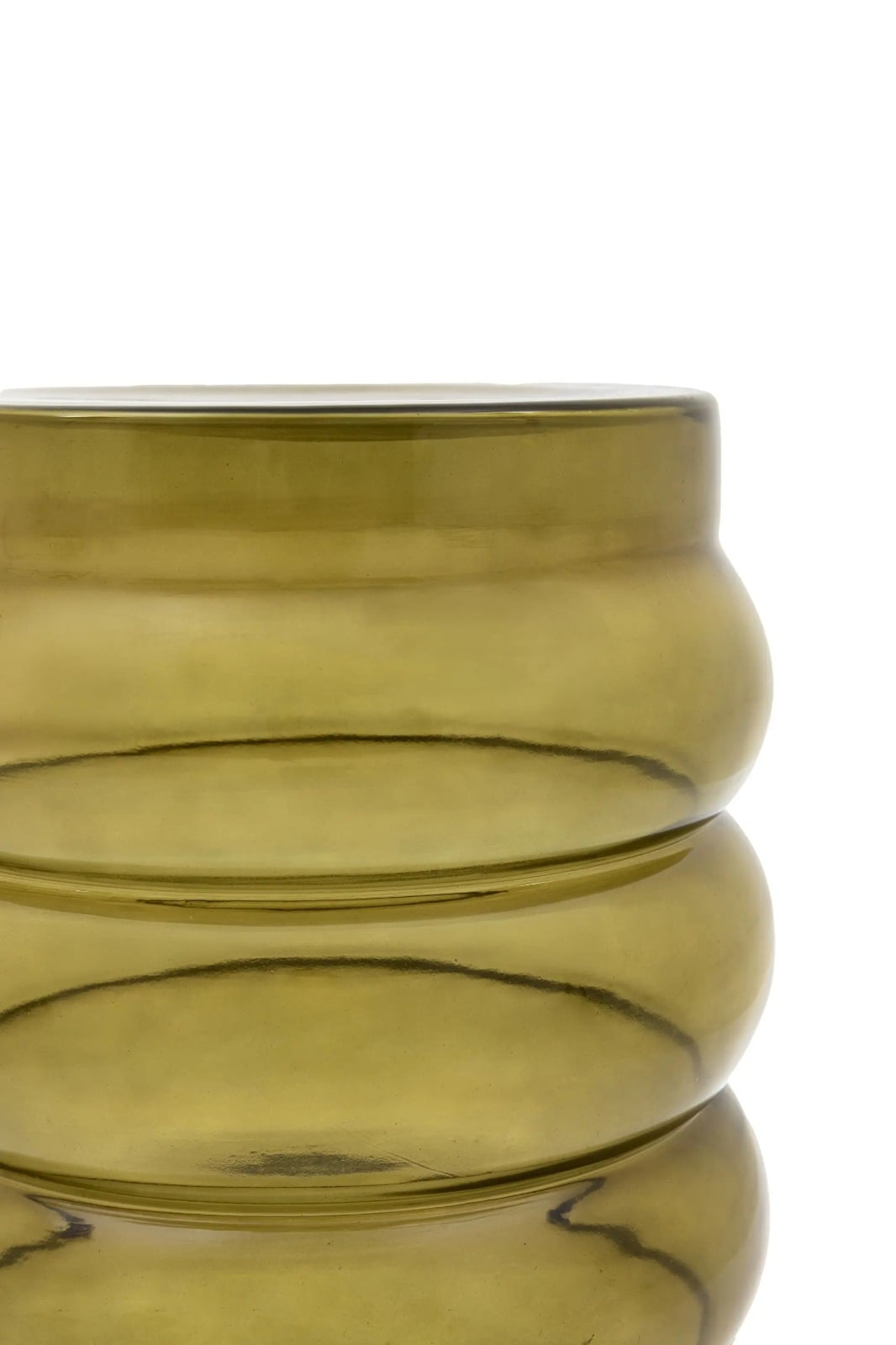 Serano Glass Side Table in Forest Green