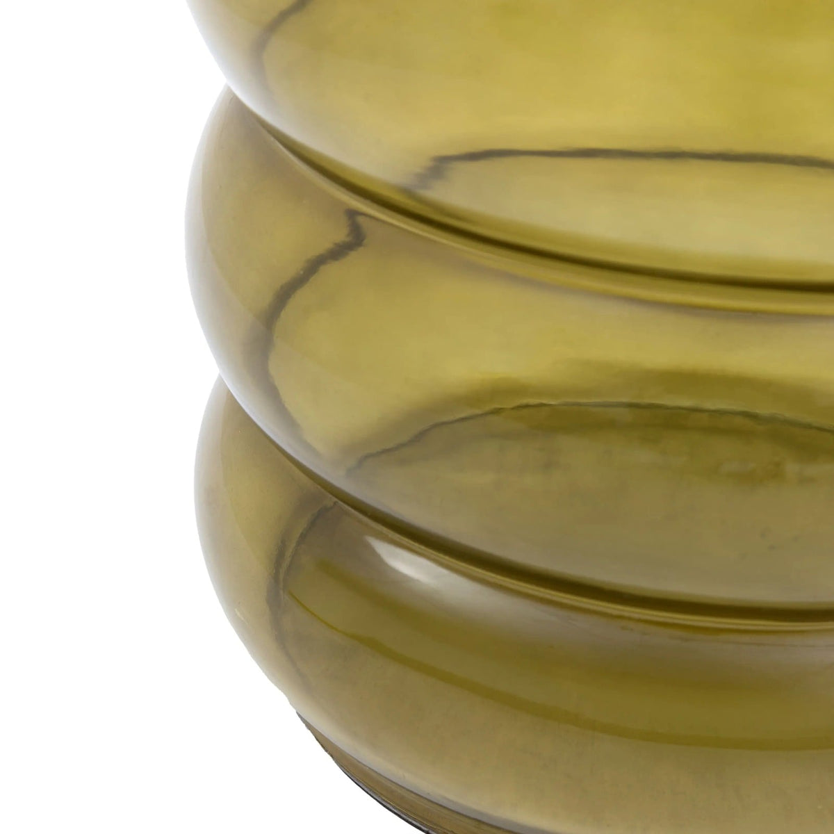 Serano Glass Side Table in Forest Green