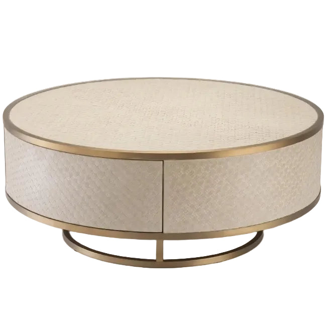 Outlet Eichholtz Coffee Table Napa Valley - Woven Washed Oak Veneer