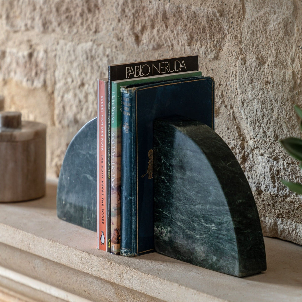 Tamera Marble Bookends in Green Set of 2