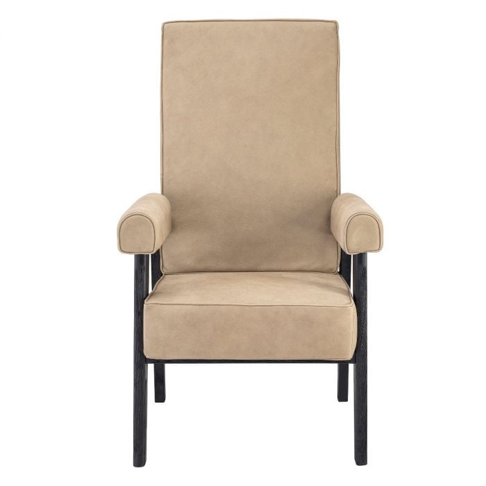 Milo High Back Chair in Beige