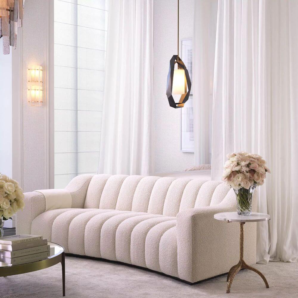 Kelly Sofa in Cream Bouclé - Small