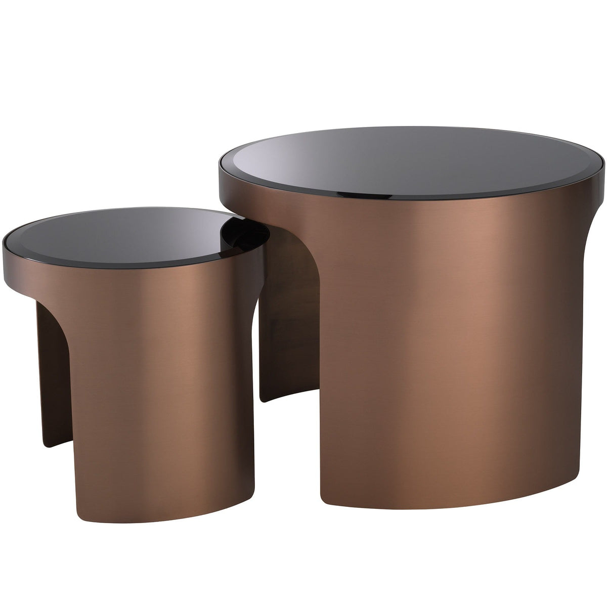 Piemonte Side Table in Brushed Copper - Set of 2