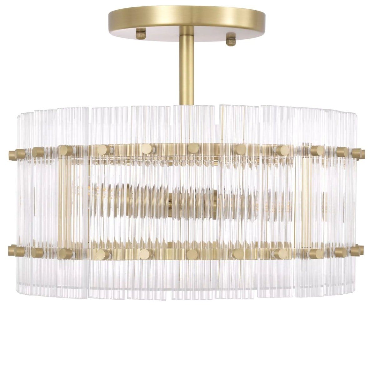 Ruby Round Ceiling Light in Brass
