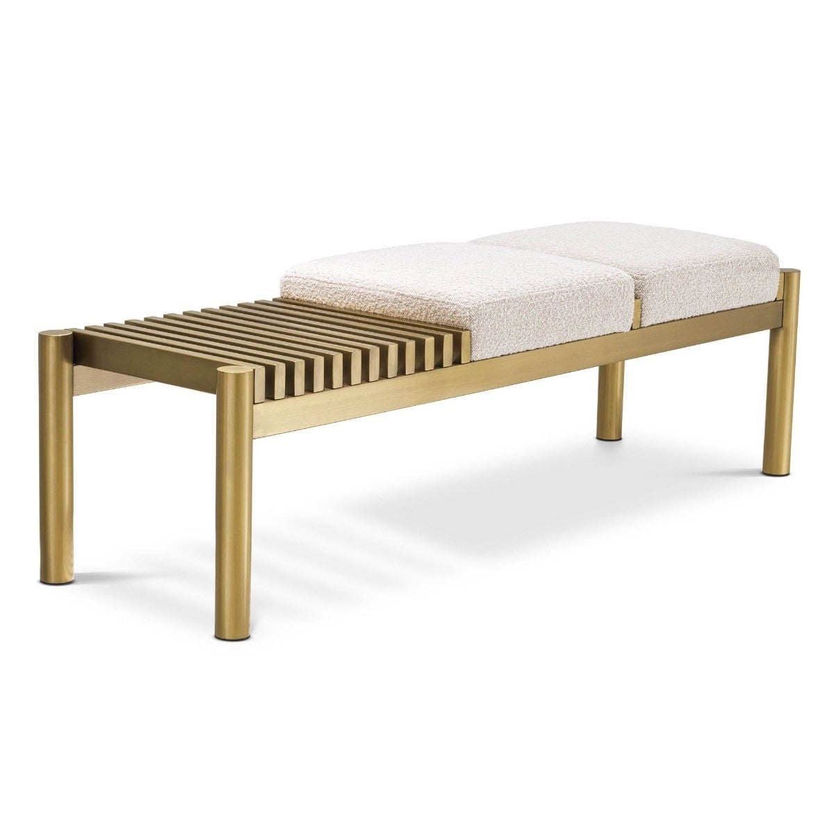 Bibi Bench in Brushed Brass