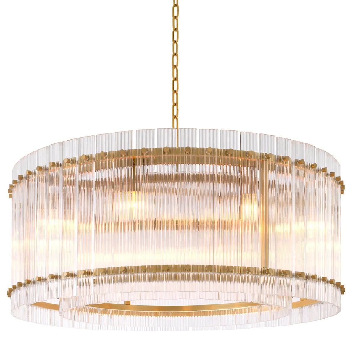Ruby Chandelier in Antique Brass - Single