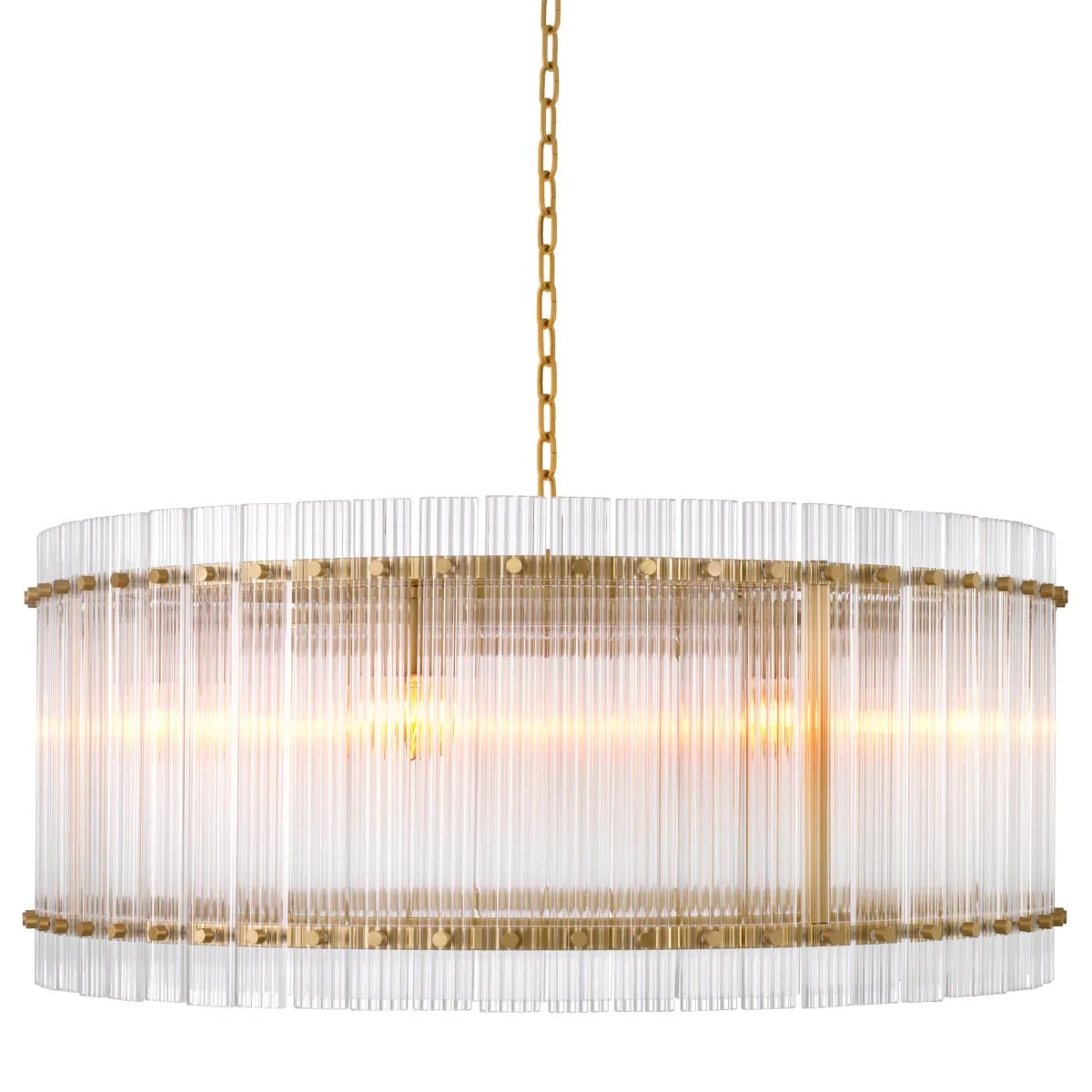 Ruby Chandelier in Antique Brass - Single