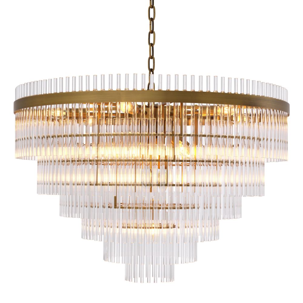 East Chandelier Single in Brass