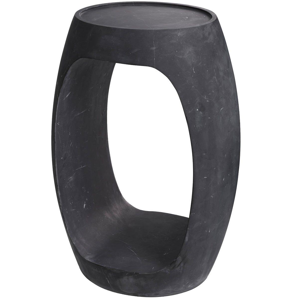 Clipper Side Table in Black Marble