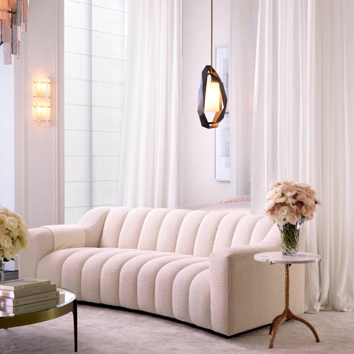 Chandelier Santos in Gunmetal and Alabaster