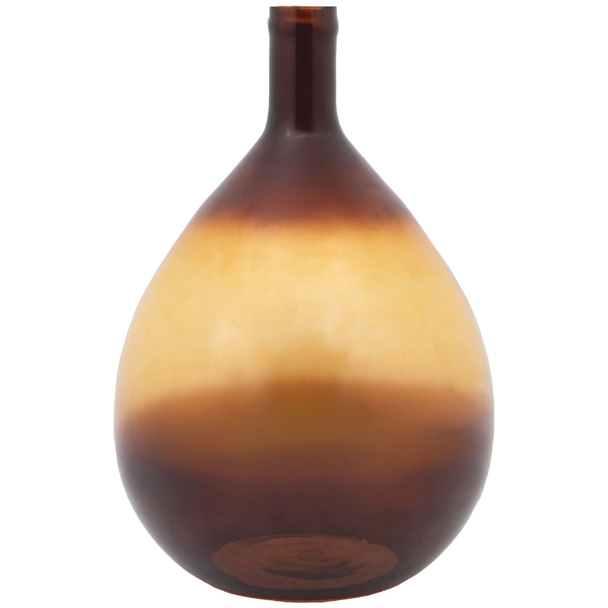 Rueda Giant Glass Bottle Vase Amber