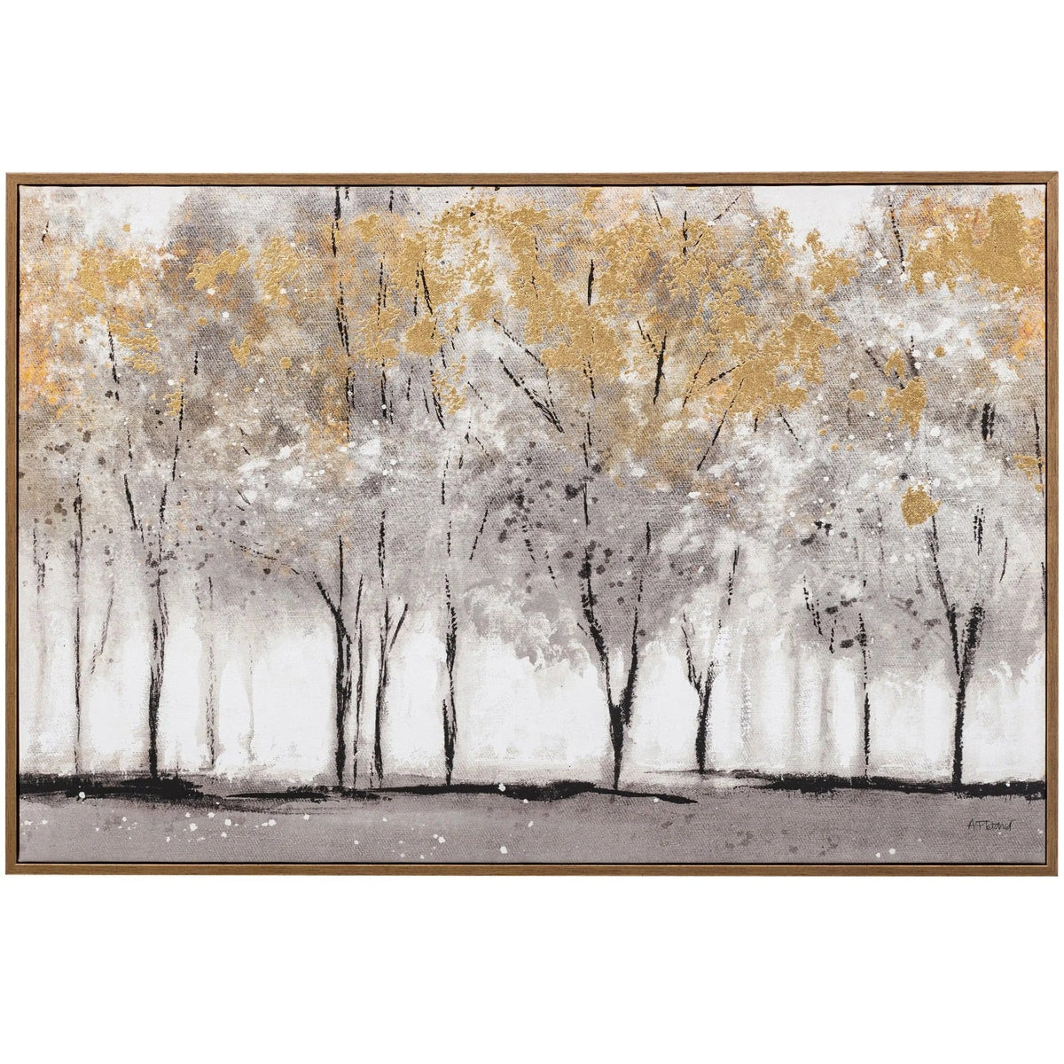 Golden Reverie Framed Canvas