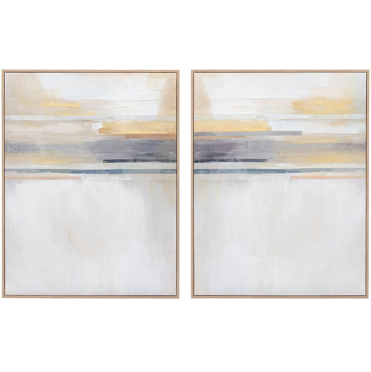 Modern Sunset Framed Canvas Set of 2