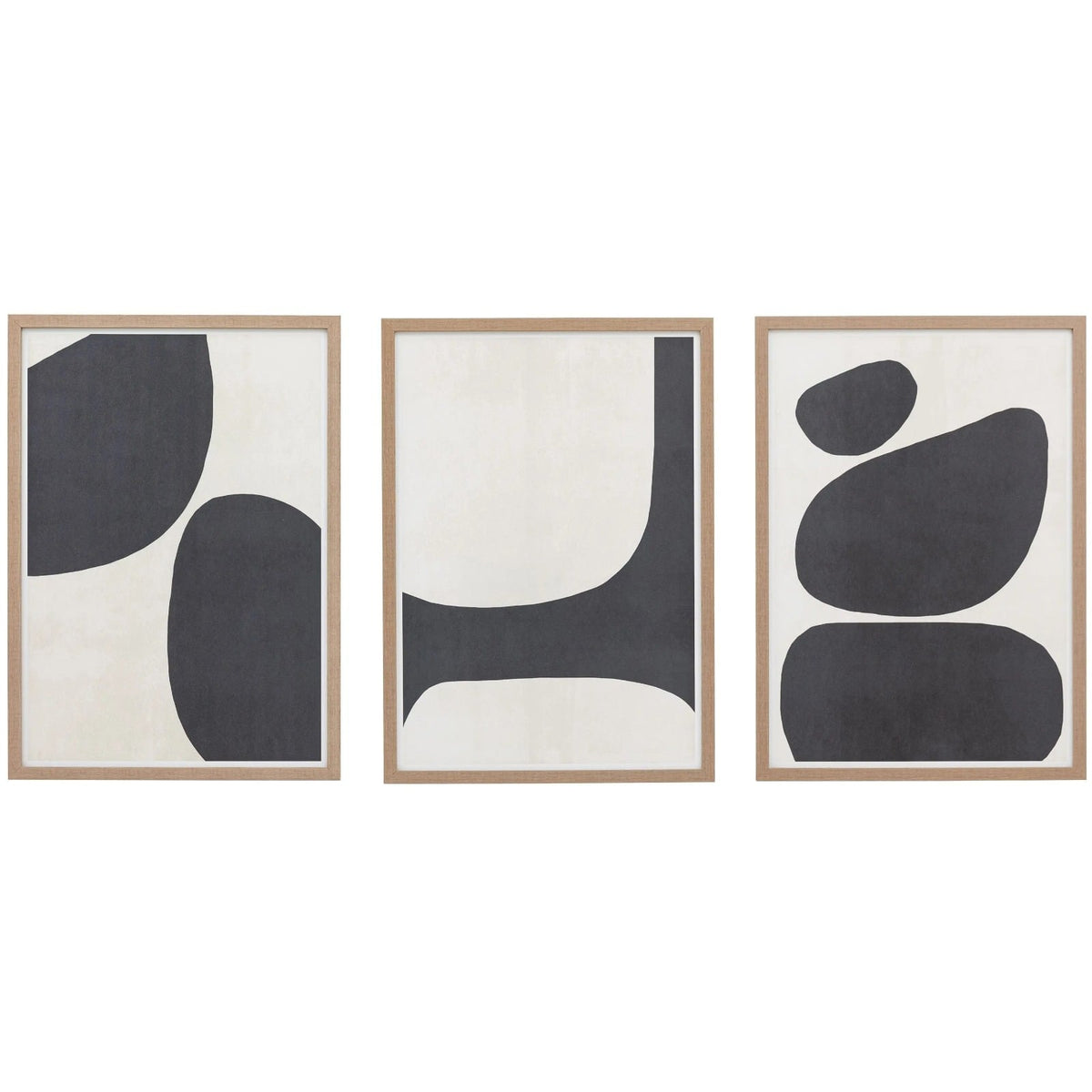 Pebble Collection Framed Canvas Set of 3