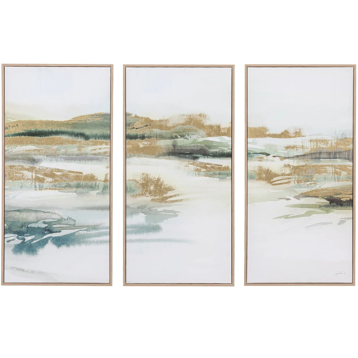 Triptych Framed Canvas Set of 3