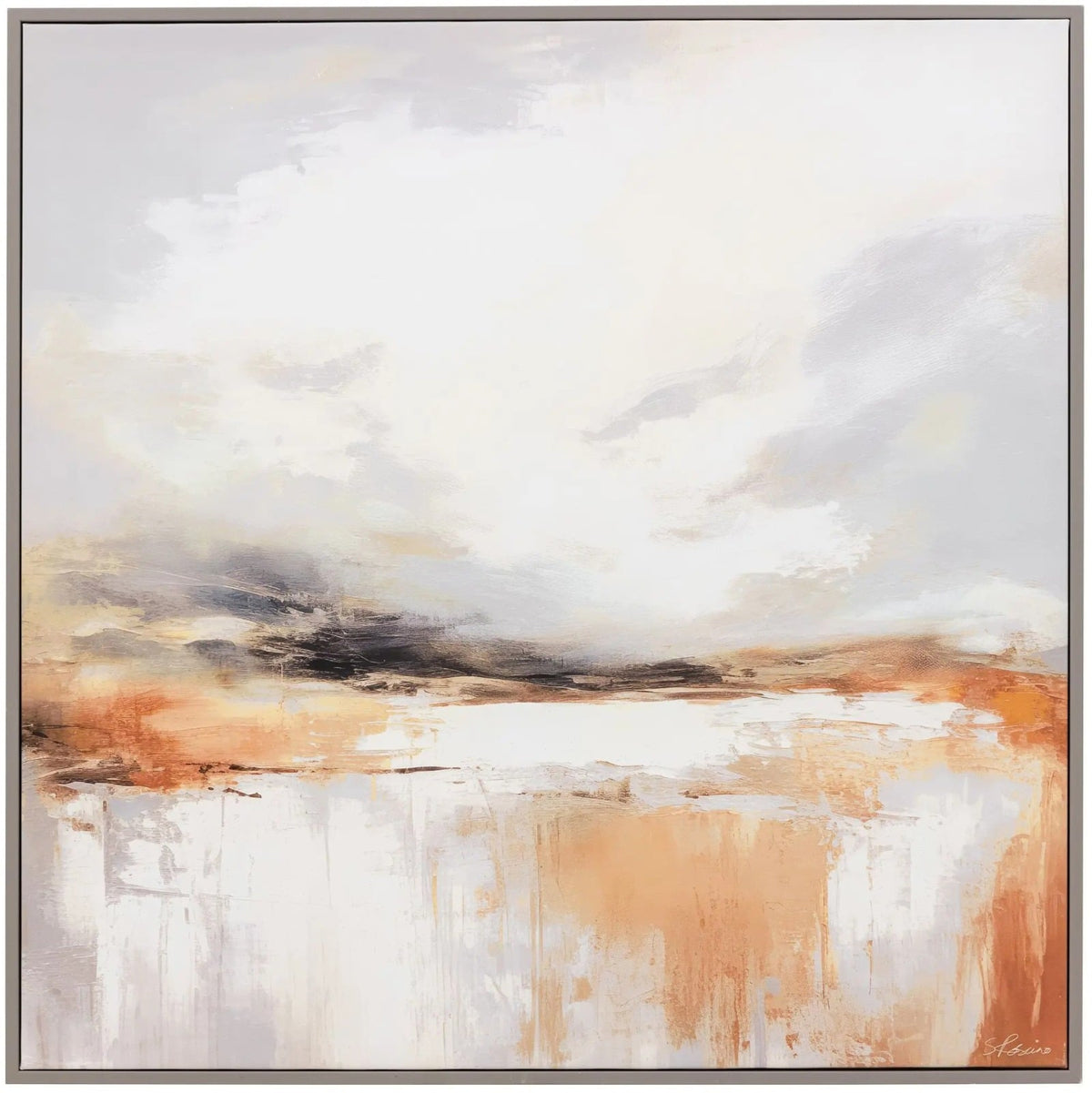 Warm Horizon Framed Canvas