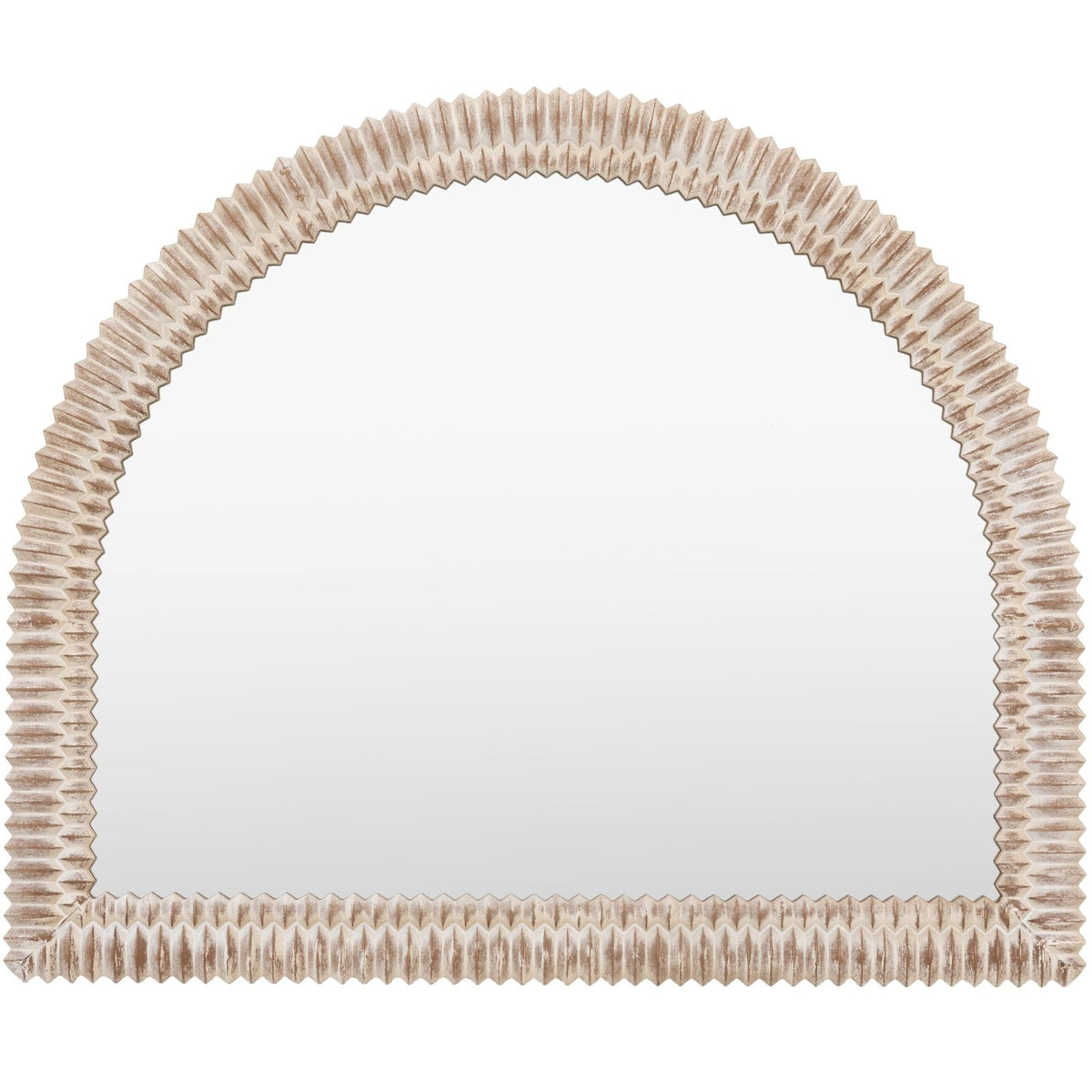 Pimlico Arch Overmantle Mirror White Wash