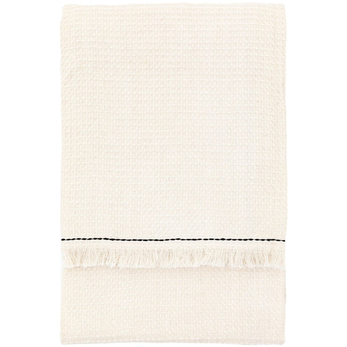 Stitched Border Waffle Throw
